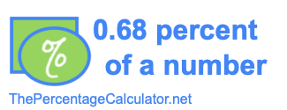 How to find 0.68 percent of a number