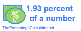 How to find 1.93 percent of a number