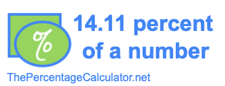 How to find 14.11 percent of a number