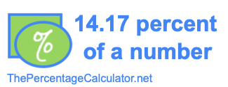 How to find 14.17 percent of a number