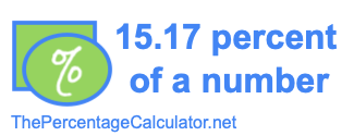 How to find 15.17 percent of a number