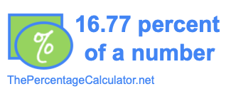 How to find 16.77 percent of a number