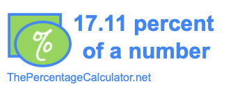 How to find 17.11 percent of a number