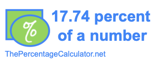 How to find 17.74 percent of a number