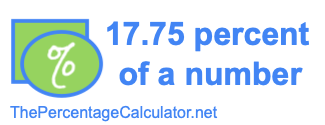 How to find 17.75 percent of a number