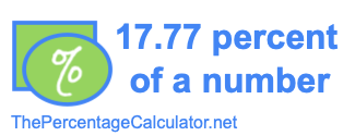 How to find 17.77 percent of a number