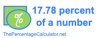 How to find 17.78 percent of a number