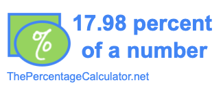 How to find 17.98 percent of a number