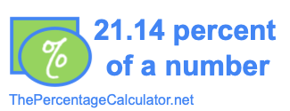 How to find 21.14 percent of a number