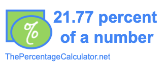How to find 21.77 percent of a number