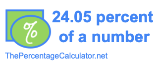 How to find 24.05 percent of a number