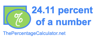 How to find 24.11 percent of a number