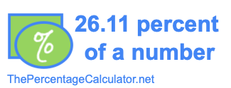 How to find 26.11 percent of a number