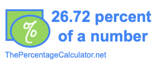 How to find 26.72 percent of a number
