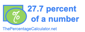 How to find 27.7 percent of a number