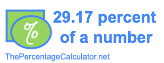 How to find 29.17 percent of a number