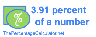 How to find 3.91 percent of a number