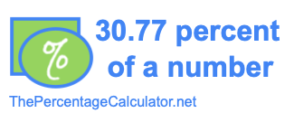 How to find 30.77 percent of a number