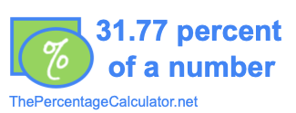 How to find 31.77 percent of a number