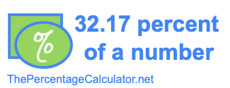 How to find 32.17 percent of a number