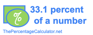 How to find 33.1 percent of a number