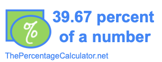 How to find 39.67 percent of a number