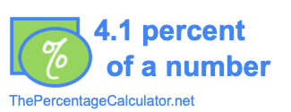 How to find 4.1 percent of a number