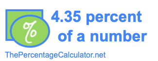 How to find 4.35 percent of a number