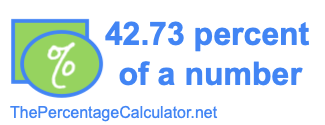 How to find 42.73 percent of a number
