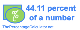 How to find 44.11 percent of a number