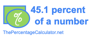 How to find 45.1 percent of a number