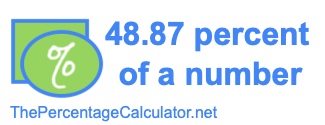 How to find 48.87 percent of a number