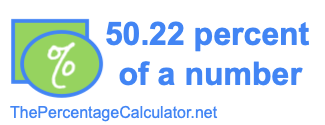 How to find 50.22 percent of a number