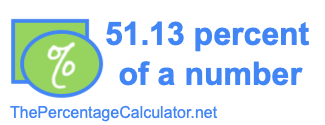 How to find 51.13 percent of a number