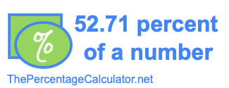 How to find 52.71 percent of a number
