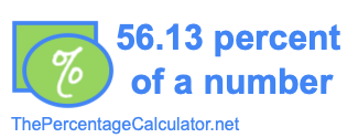 How to find 56.13 percent of a number