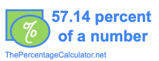 How to find 57.14 percent of a number
