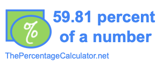How to find 59.81 percent of a number