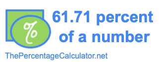 How to find 61.71 percent of a number