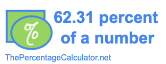 How to find 62.31 percent of a number