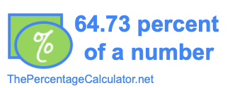 How to find 64.73 percent of a number