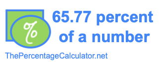 How to find 65.77 percent of a number