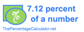 How to find 7.12 percent of a number