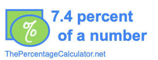 How to find 7.4 percent of a number