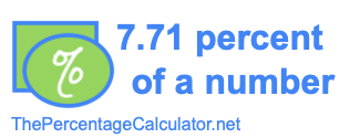 How to find 7.71 percent of a number