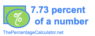 How to find 7.73 percent of a number