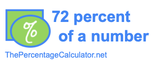 How to find 72 percent of a number