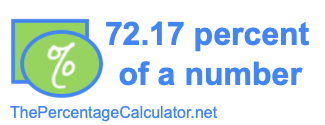 How to find 72.17 percent of a number