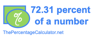 How to find 72.31 percent of a number