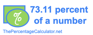 How to find 73.11 percent of a number